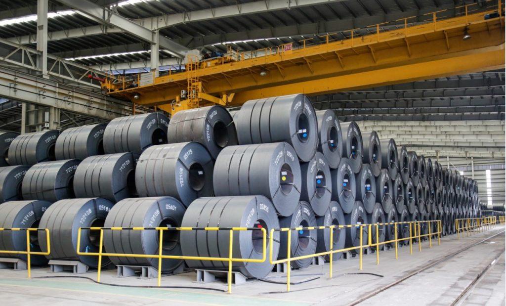 Hot rolled steel coils ready for processing