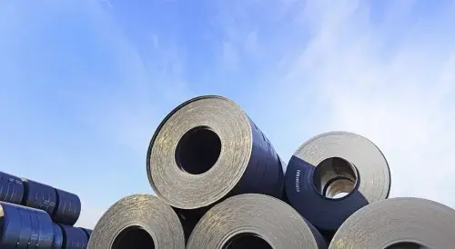 Mild steel coils in our warehouse inventory